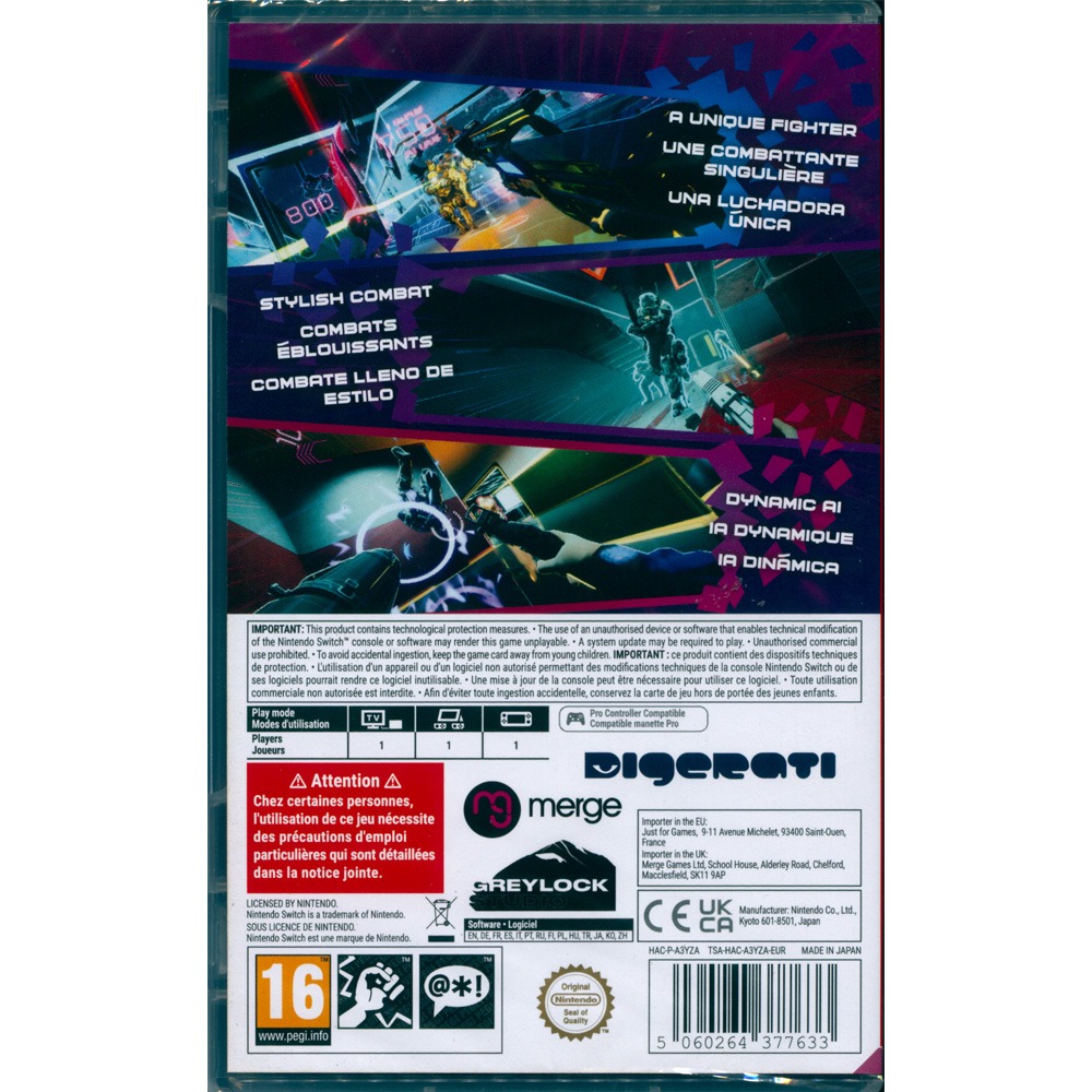 【外盒側邊一條割痕】NS SWITCH 斷鋼 中英日文歐版 Severed Steel-細節圖3