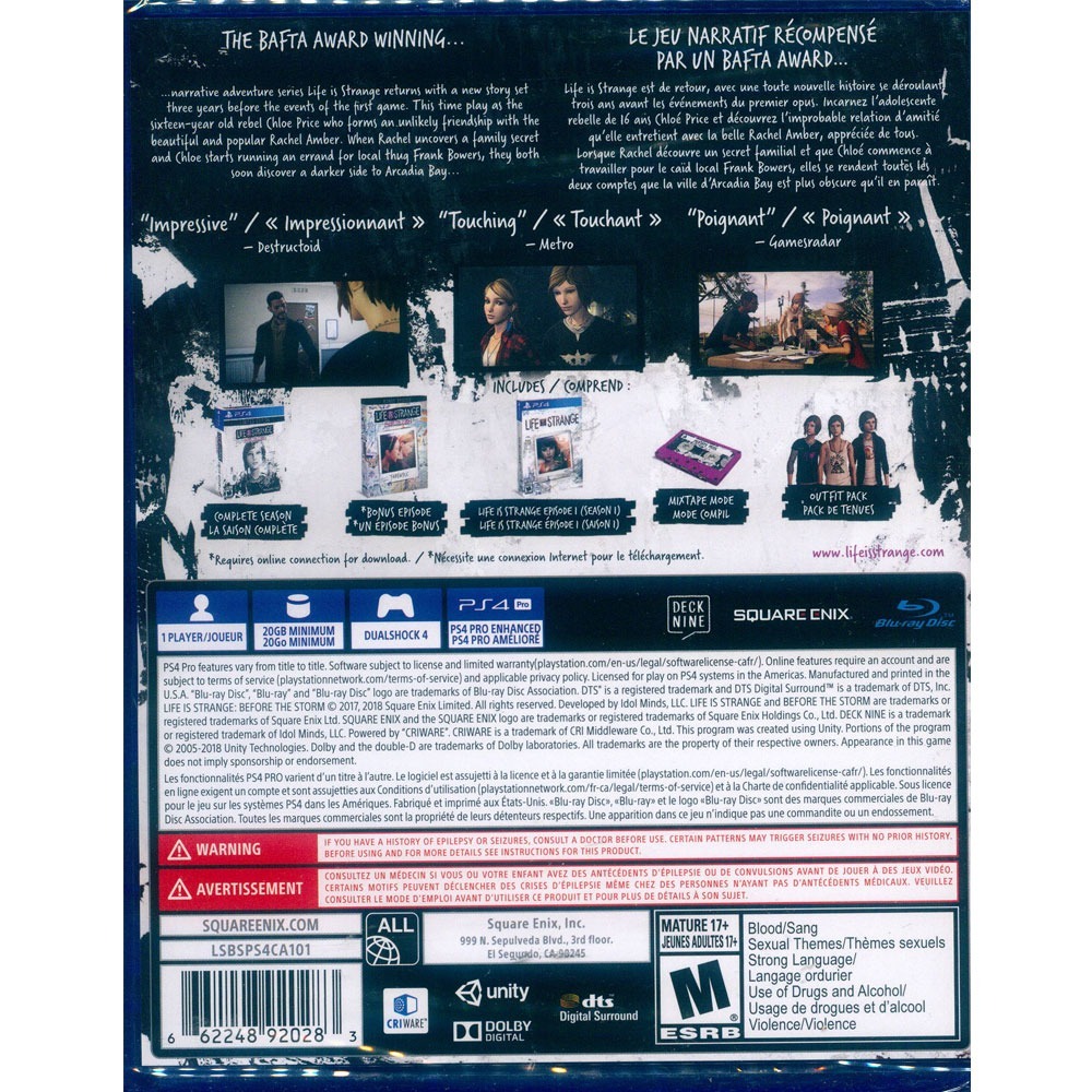 【外封膜不完美】PS4 奇妙人生：風暴之前 中英文美版 Life is Strange: Bef-細節圖3
