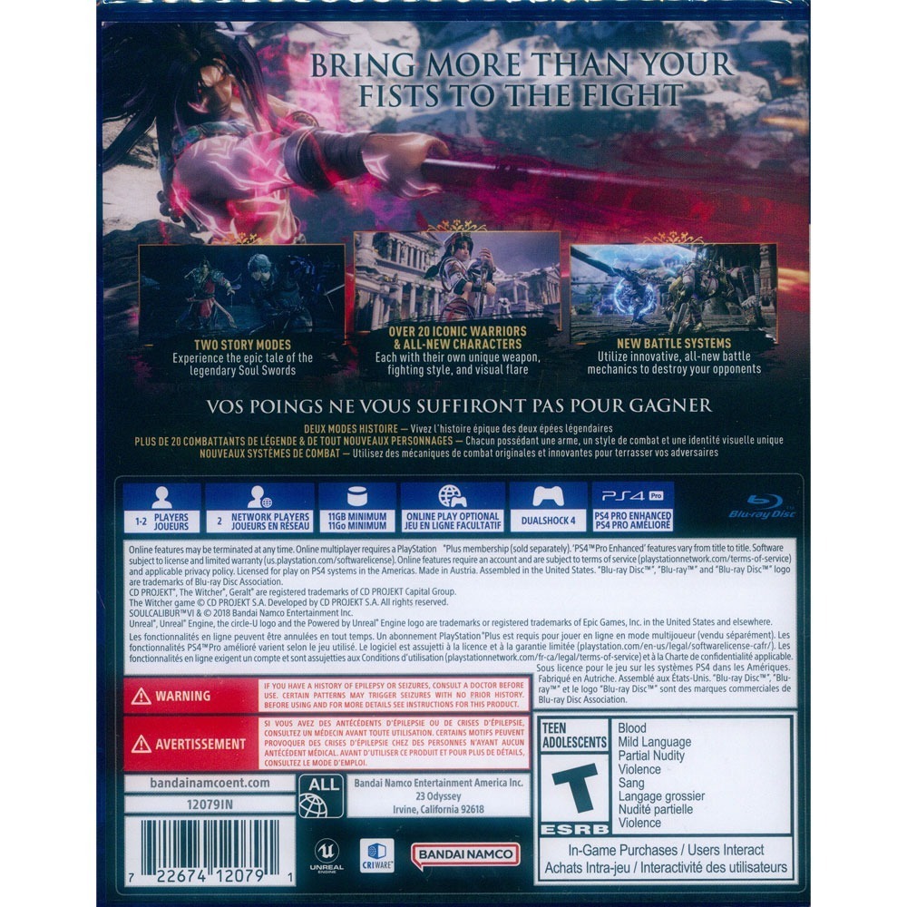 【新品盒損】PS4 劍魂 6 英文美版 SOULCALIBUR VI-細節圖5