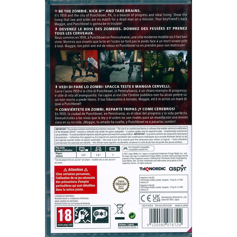 【一起玩】 NS SWITCH 殭屍斯塔布斯 中英文歐版 STUBBS THE ZOMBIE IN REBEL-細節圖2