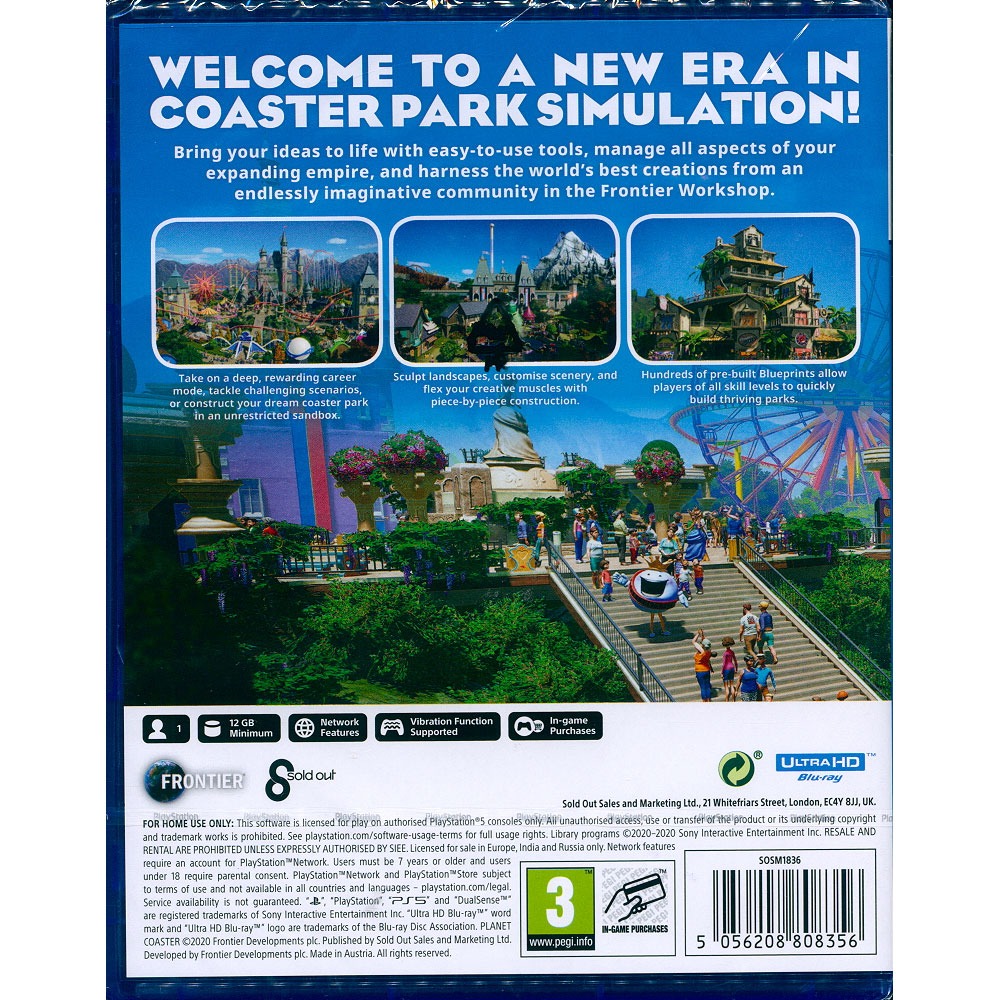 【一起玩】PS5 雲霄飛車之星：遊戲主機版 中英日文歐版 Planet Coaster Console Edition-細節圖3
