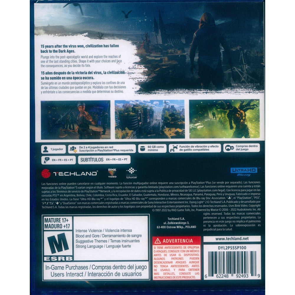 【外盒盒損】PS5 垂死之光 2 堅守人性 中英文美版 Dying Light 2 Stay Human-細節圖4