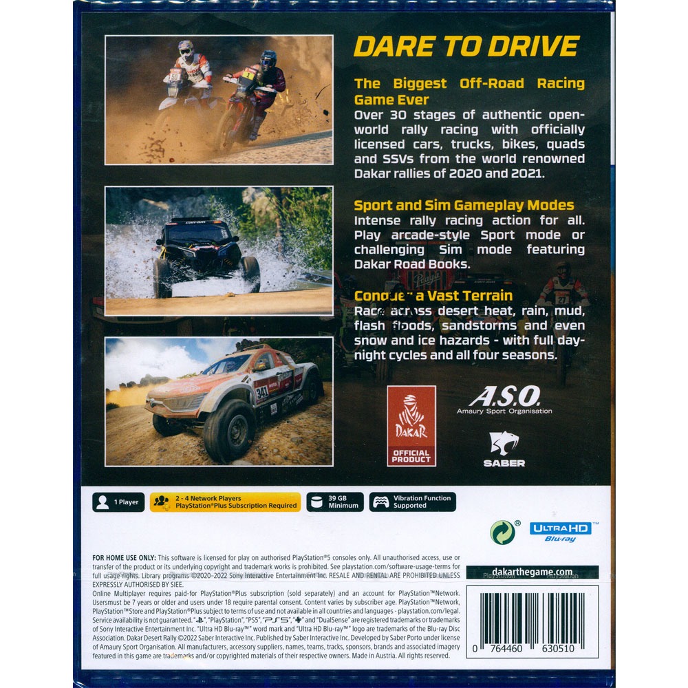 【一起玩】PS5 達卡沙漠拉力賽 英文歐版 Dakar Desert Rally 拉力越野賽車-細節圖2