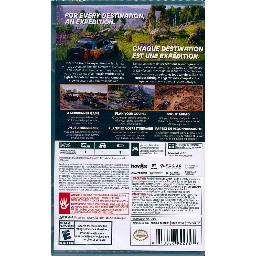 【一起玩】NS SWITCH 遠征：泥濘奔馳 中英日文美版 Expeditions: A MudRunner-細節圖3