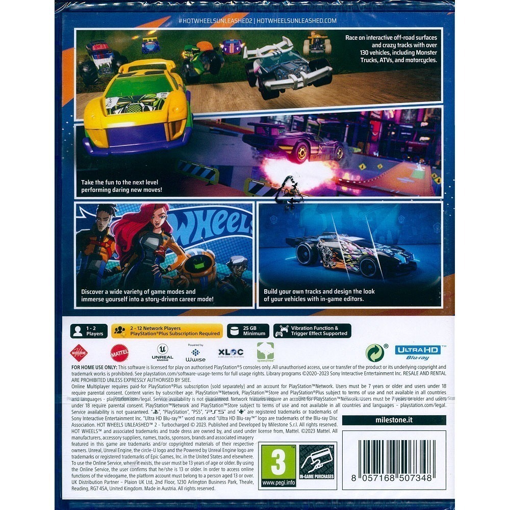 【一起玩】PS5 風火輪解放 2 渦輪增壓 中文版 Hot Wheels Unleashed 2-細節圖3