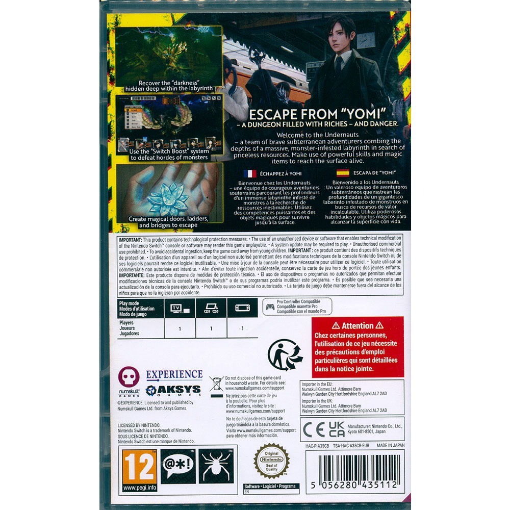 【一起玩】 NS SWITCH 黃泉裂華 英文歐版 UNDERNAUTS: LABYRINTH OF YOMI-細節圖2