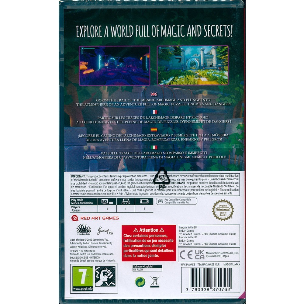 【一起玩】 NS SWITCH 迷霧面具 中英文歐版 Mask of Mists-細節圖2