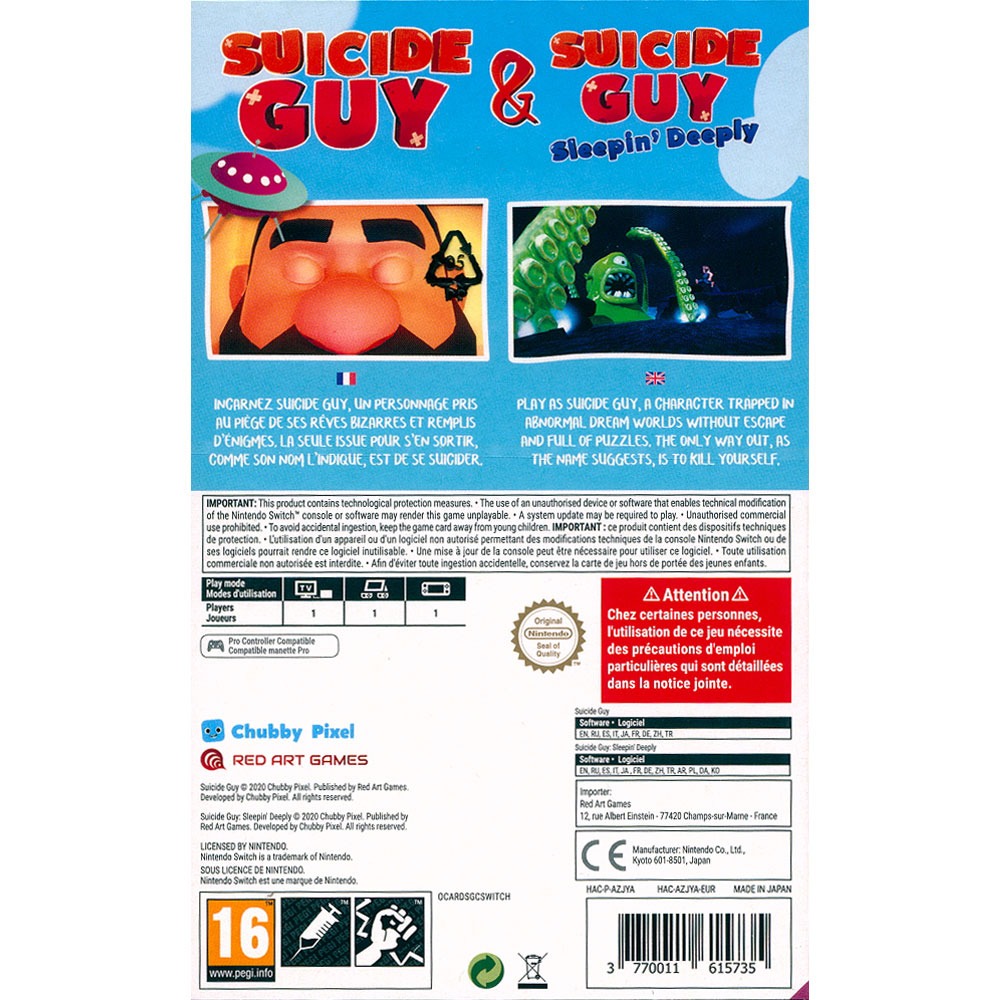 【一起玩】NS SWITCH 自殺小子合集 中英日文歐版 Suicide Guy Collection 自殺狂人-細節圖3