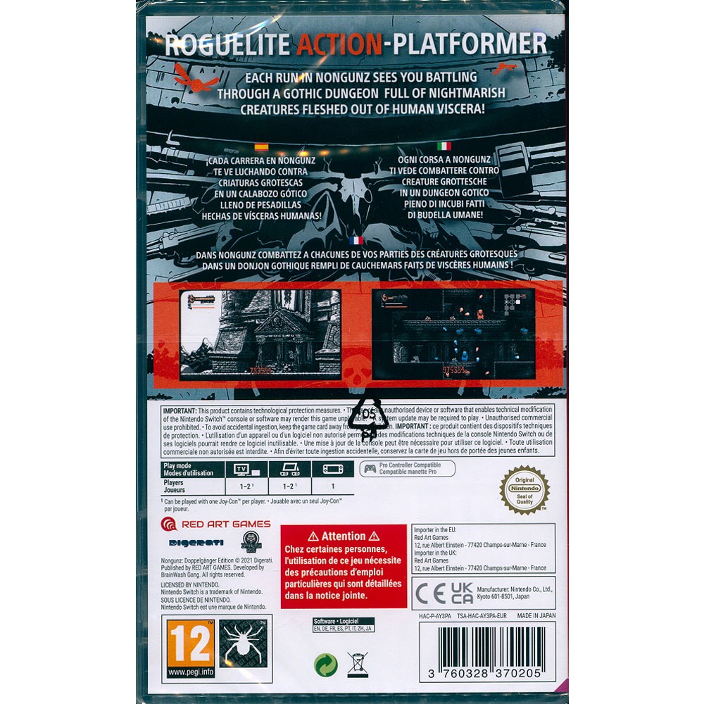 【一起玩】 NS SWITCH 黑白墓地：重制版 中英日文歐版 Nongunz: Doppelganger Editio-細節圖2