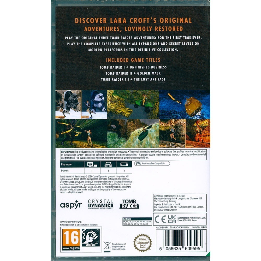 【一起玩】NS SWITCH 古墓奇兵 1-3 復刻版 重製版 移植版 英文版 Tomb Raider 1-3-細節圖4