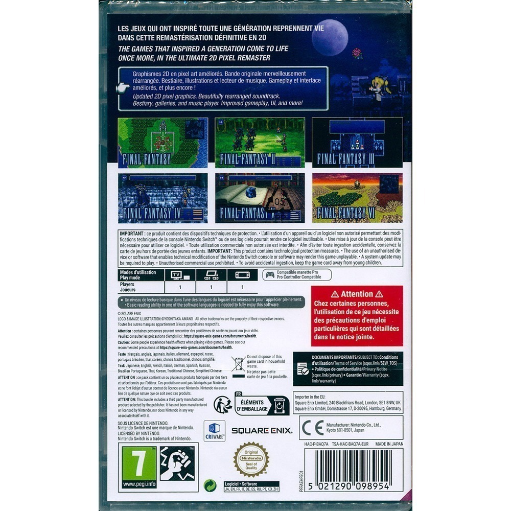 【一起玩】NS Switch 最終幻想 太空戰士 像素複刻版 1-6 合集 中文歐版 FF I II III IV-細節圖2