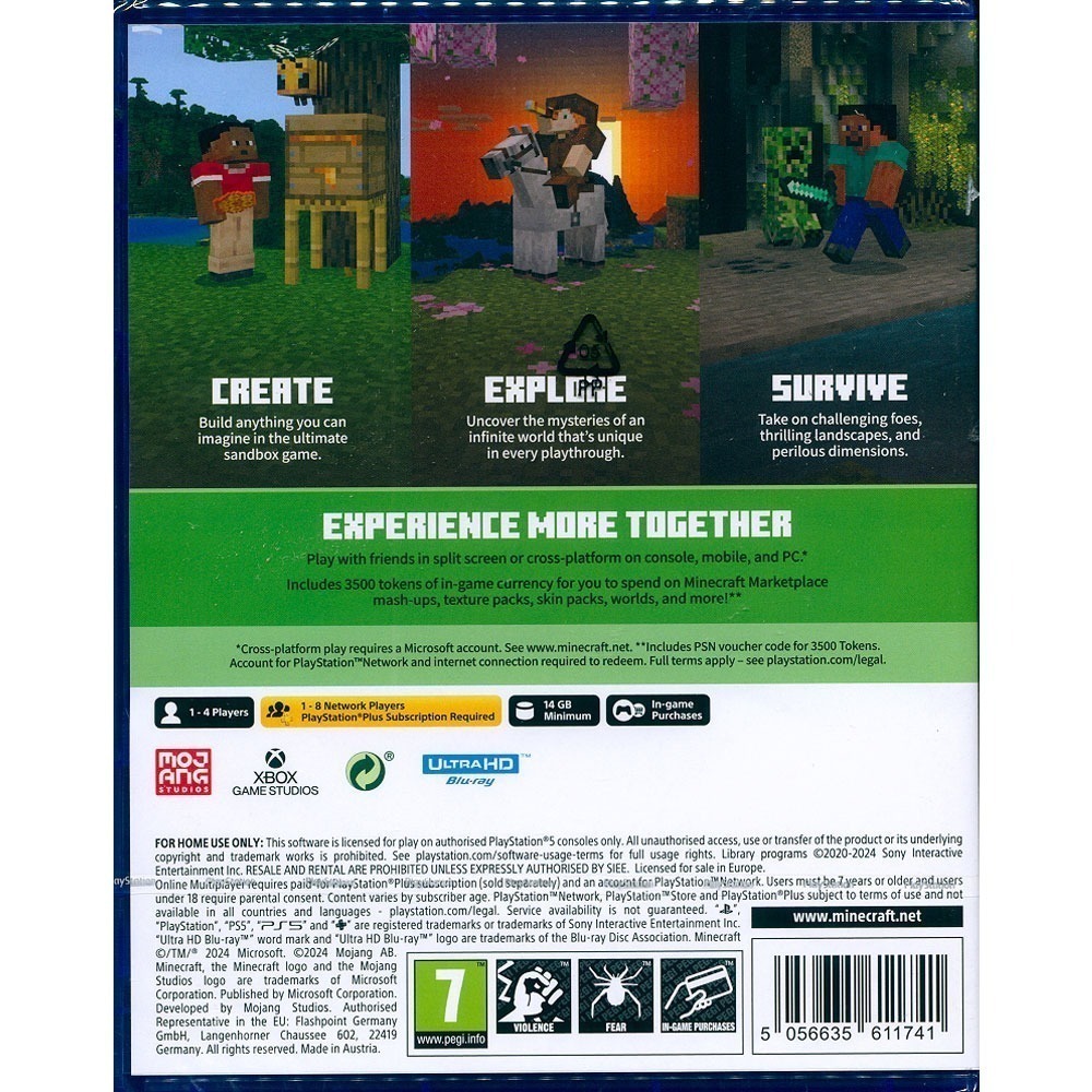 【一起玩】PS5 我的世界+3500代幣 中文版 Minecraft +3500 TOKENS 創世神 麥塊-細節圖5