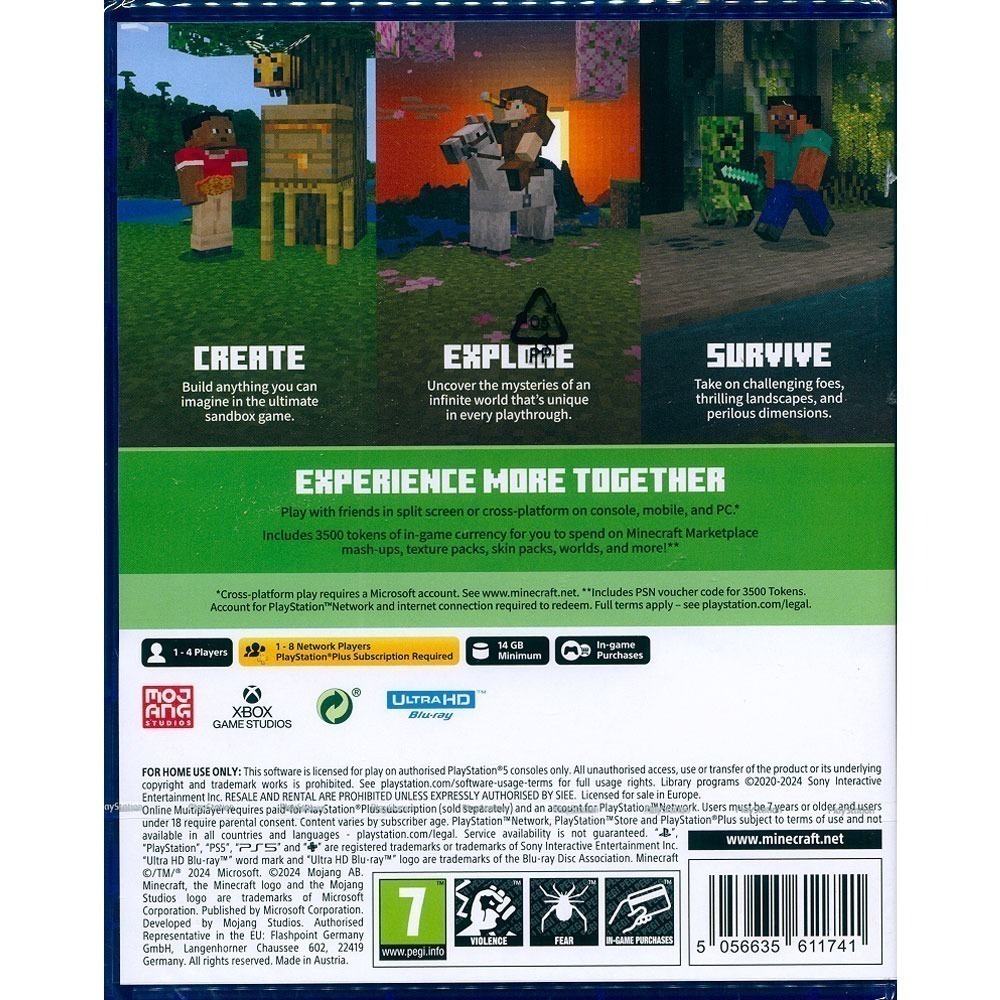 【一起玩】PS5 我的世界+3500代幣 中文版 Minecraft +3500 TOKENS 創世神 麥塊-細節圖5