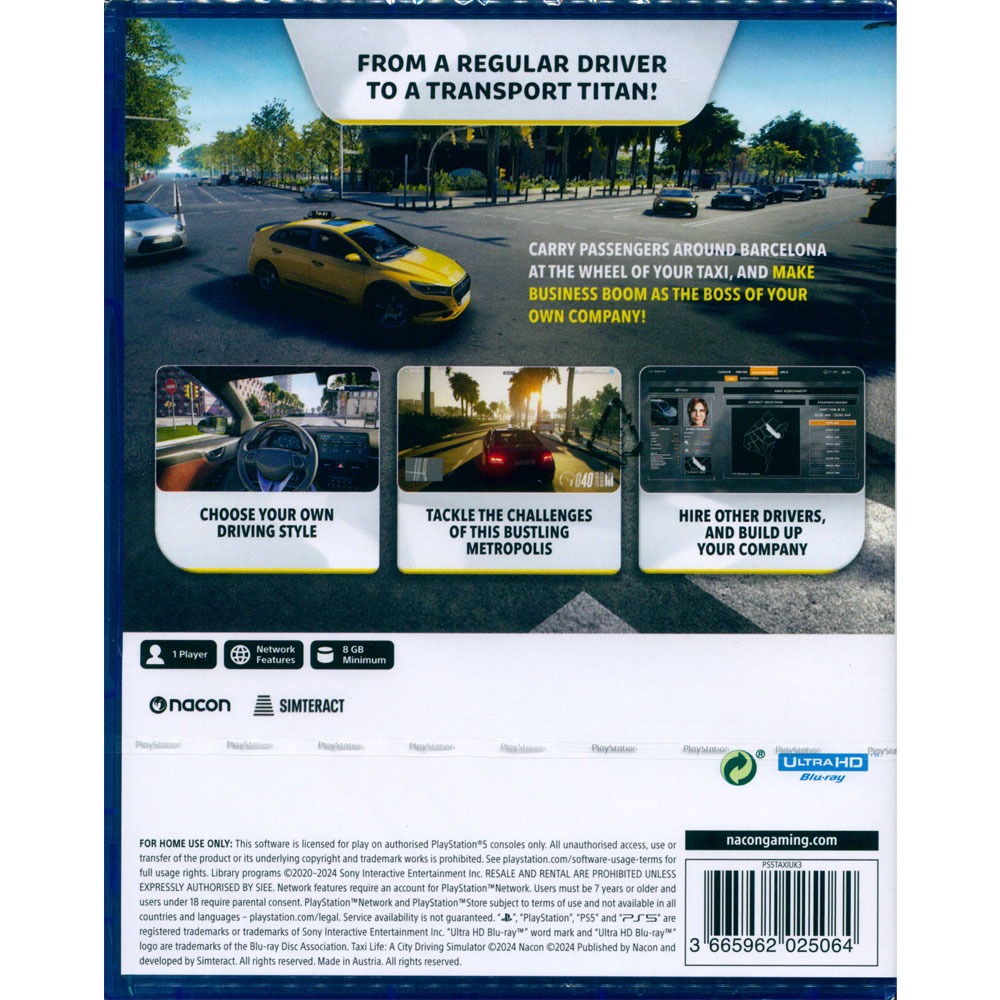 【一起玩】PS5 計程車生活 城市駕駛模擬器 中文版 Taxi Life: A City Driving-細節圖5