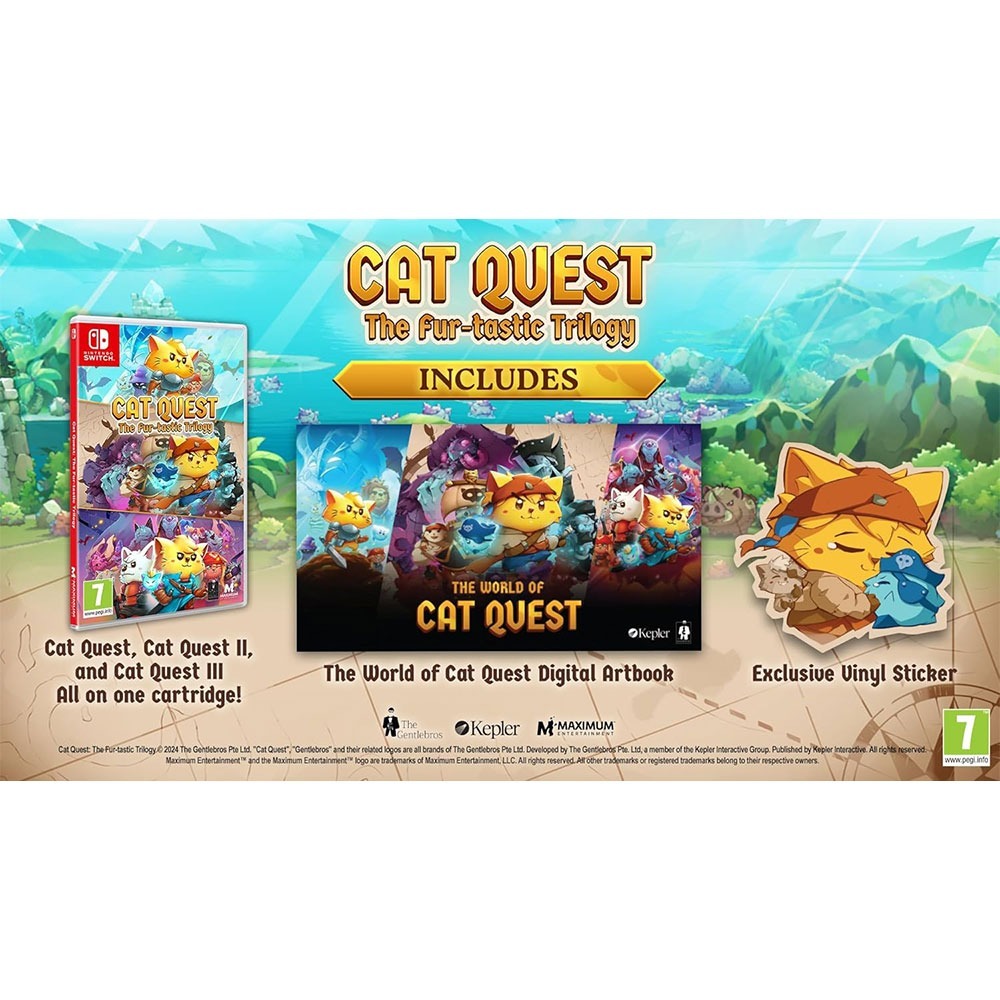 【一起玩】 NS SWITCH 貓咪鬥惡龍 三部曲 中英日文歐版 Cat Quest Trilogy-細節圖3