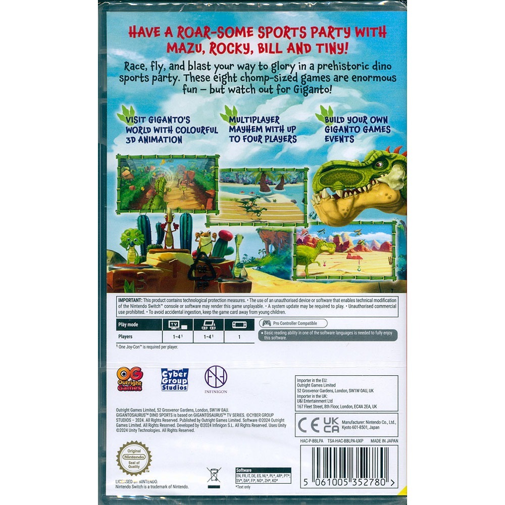 【一起玩】NS SWITCH 小恐龍大冒險：恐龍運動會 中英日文歐版 GIGANTOSAURUS:DINO SPORT-細節圖3