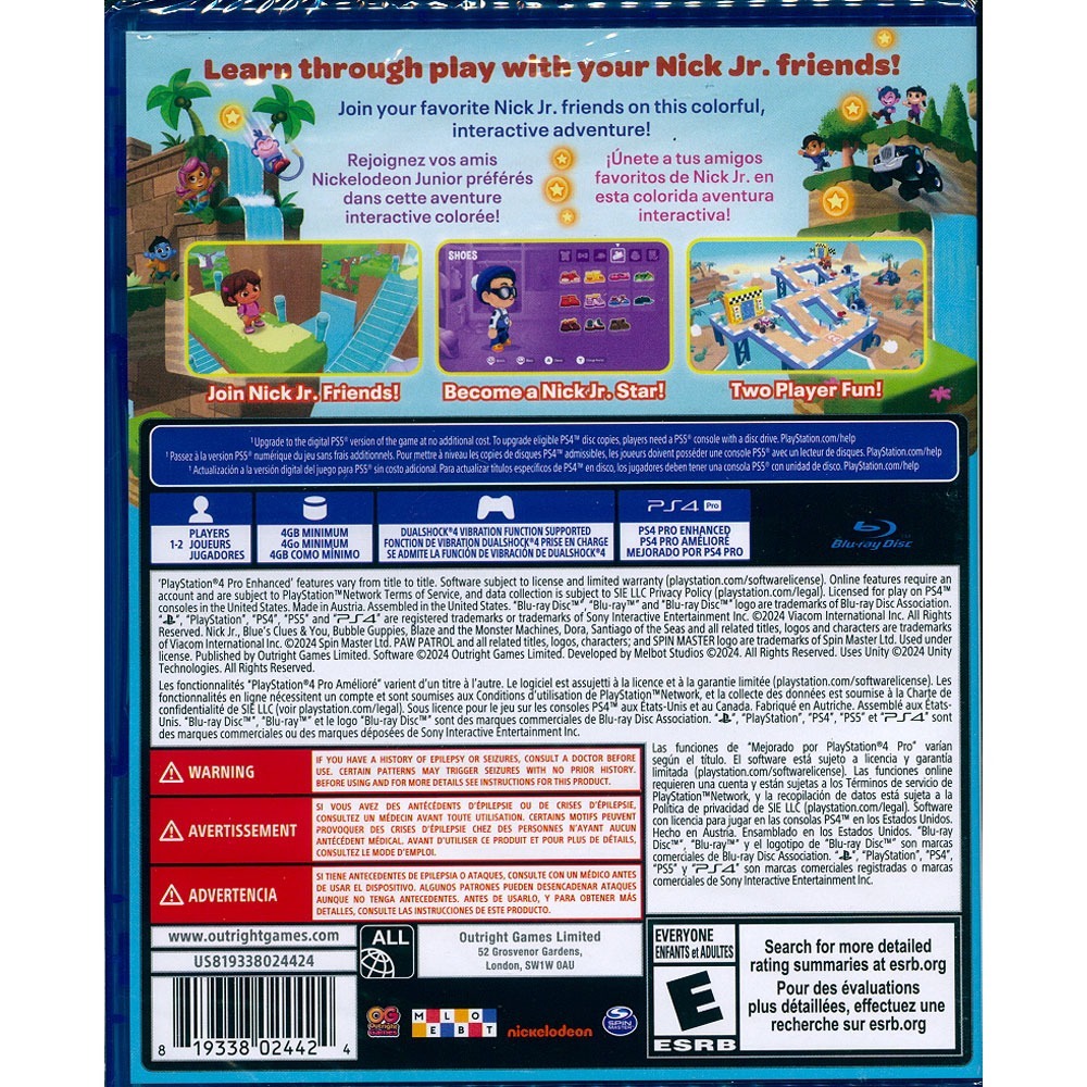 【一起玩】PS4 尼克兒童派對冒險 中英日文美版 Nick Jr. Party Adventure 可免費升級PS5版本-細節圖2