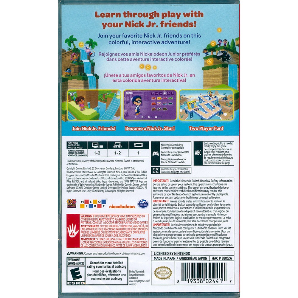 【一起玩】NS SWITCH 尼克兒童派對冒險 中英日文美版 Nick Jr. Party Adventure-細節圖3