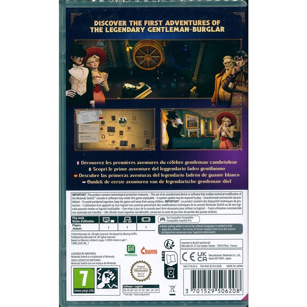 【一起玩】NS SWITCH 亞森羅蘋：昔日大盜 中英日文歐版 Arsene Lupin - Once a Thief-細節圖2