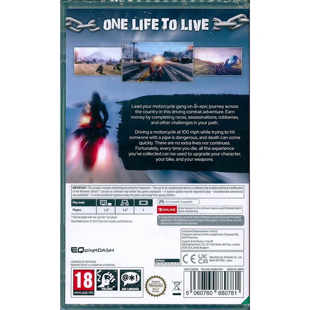 【一起玩】NS SWITCH 公路救贖 中英日文歐版 Road Redemption-細節圖2