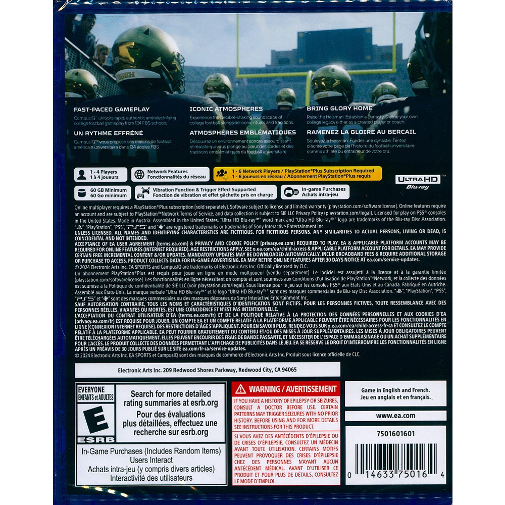 【一起玩】PS5 EA SPORTS 大學美式足球25 英文美版 College Football 25-細節圖3