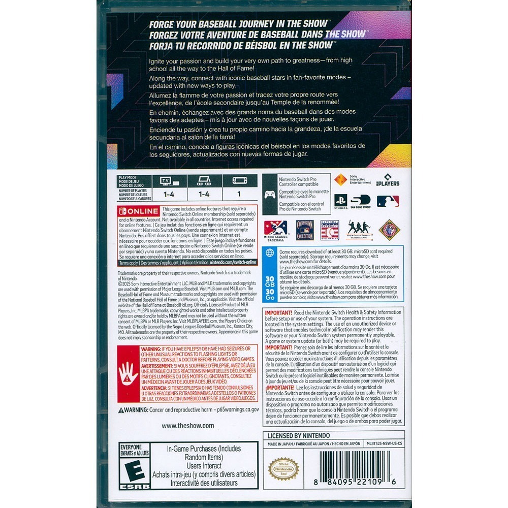 【一起玩】NS Switch 美國職棒大聯盟 25 英文美版 MLB The Show 25 棒球 Baseball-細節圖2