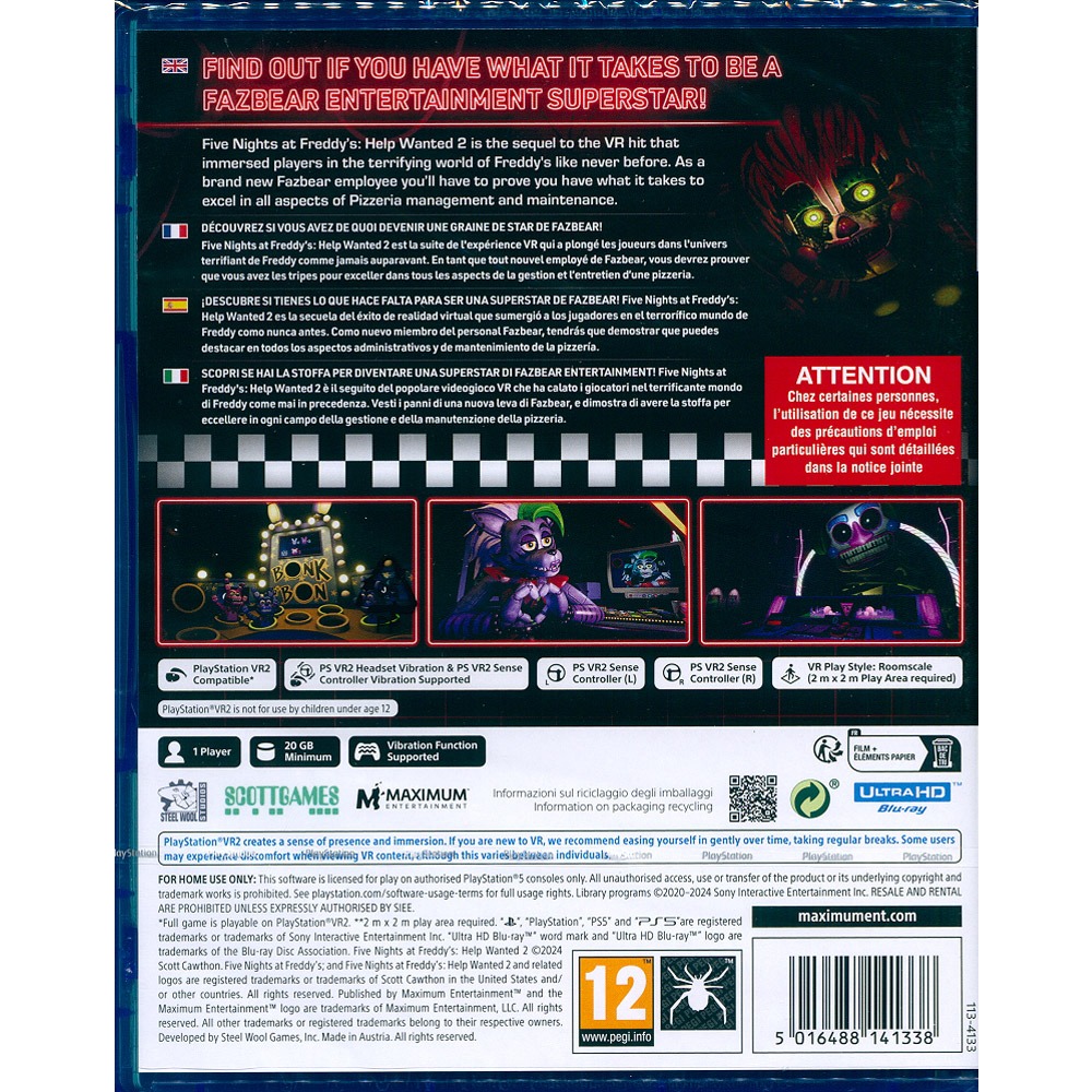 【一起玩】PS5 佛萊迪之五夜驚魂：求救訊號2 中英日文歐版 Five Nights at Freddy-細節圖3