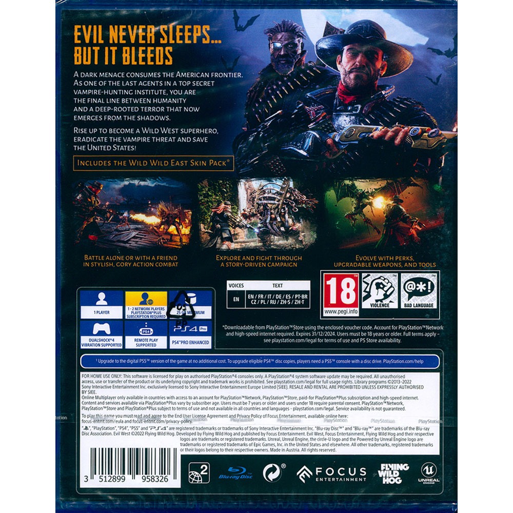 【一起玩】PS4 西部魔域 中英文歐版 Evil West-細節圖3