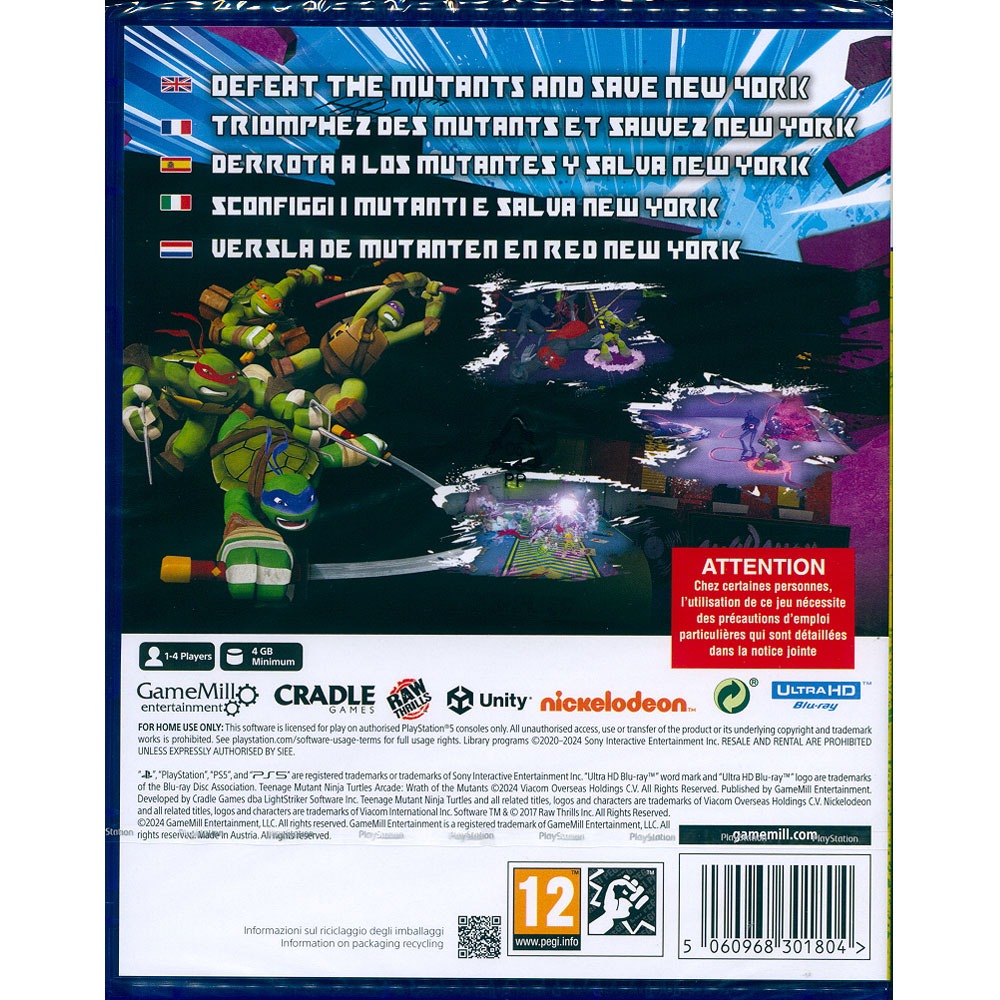 【一起玩】PS5 忍者龜：變種人之怒 英文歐版 TMNT:Wrath of the Mutants-細節圖3
