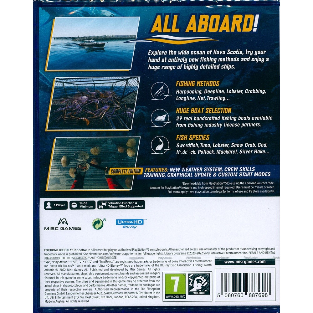 【一起玩】PS5 北大西洋捕魚：完全版 中英日文歐版 Fishing: North Atlantic Complete-細節圖3