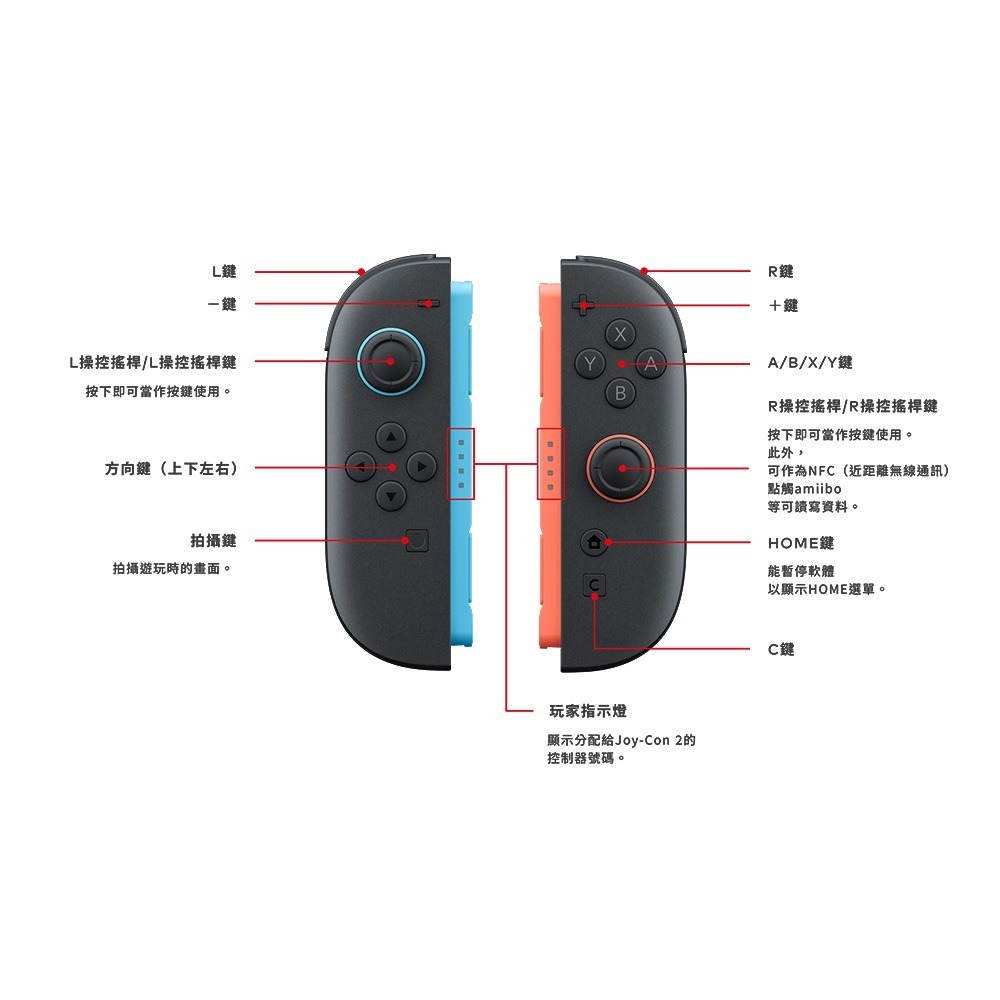 NS2 SWITCH2 Joy-Con2 左右手控制器 左淺藍色+右淺紅色 台灣公司貨BEE-A-JAAAA(TWN)-細節圖3