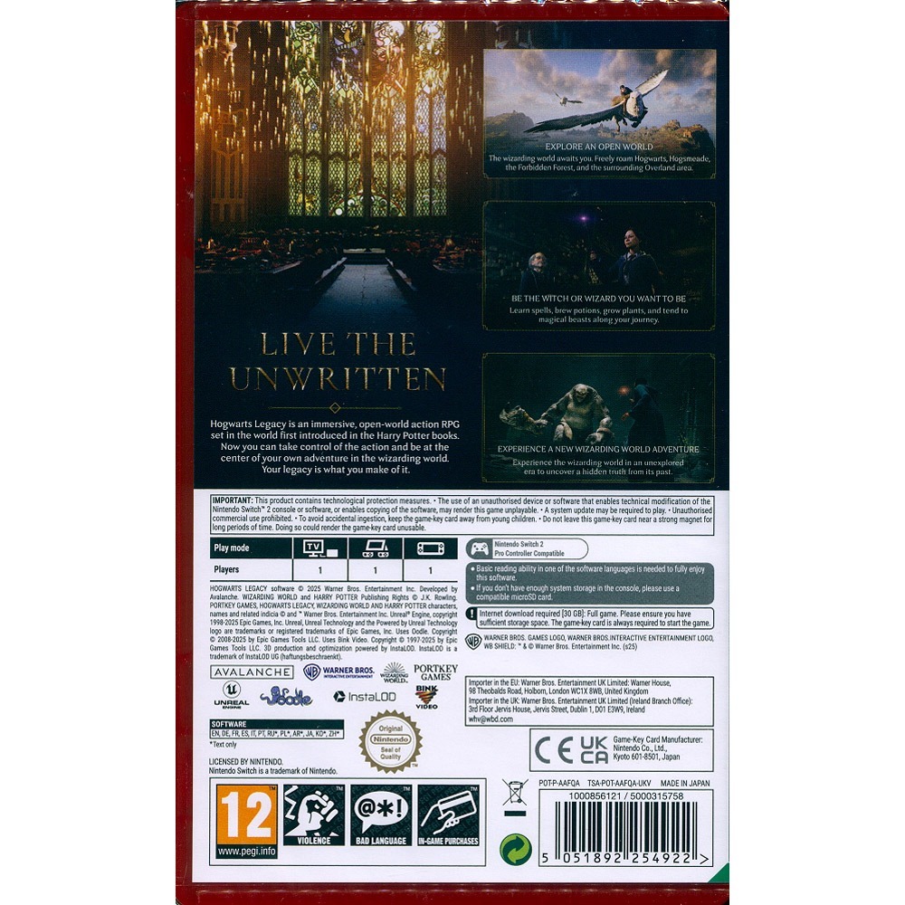 【一起玩】NS2 Switch2 霍格華茲的傳承 中英日文歐版(鑰匙卡) Hogwarts Legacy-細節圖3