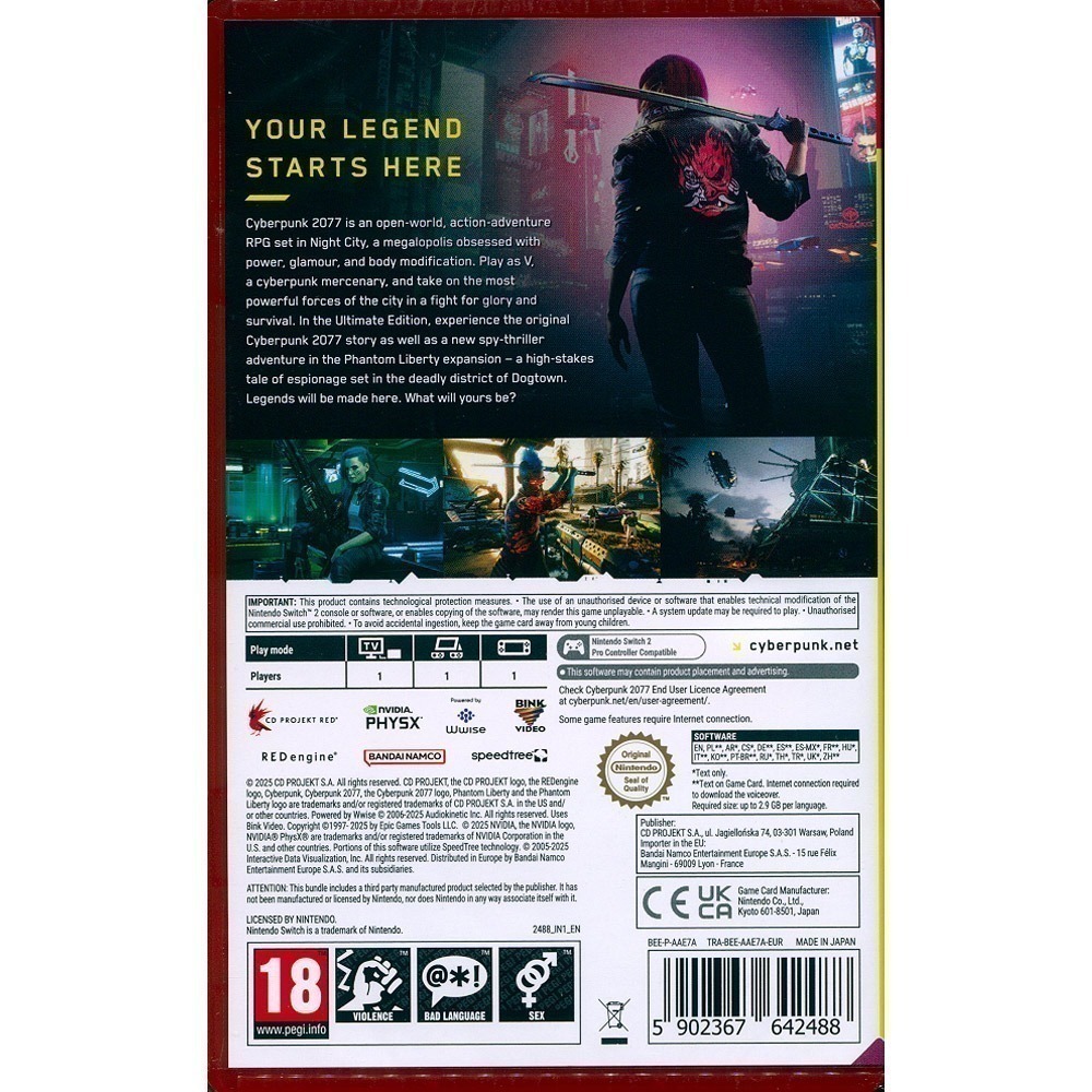 【一起玩】NS2 Switch2 電馭叛客 2077：終極典藏版 中文版 Cyberpunk 2077-細節圖4