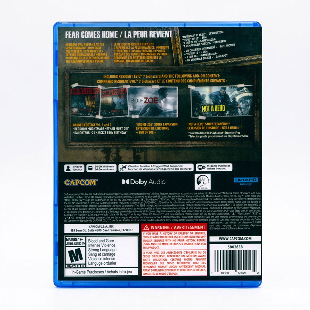 【一起玩】PS5 惡靈古堡 7 黃金版 重製版 中英日文版 Resident Evil 7 Biohazard-細節圖5