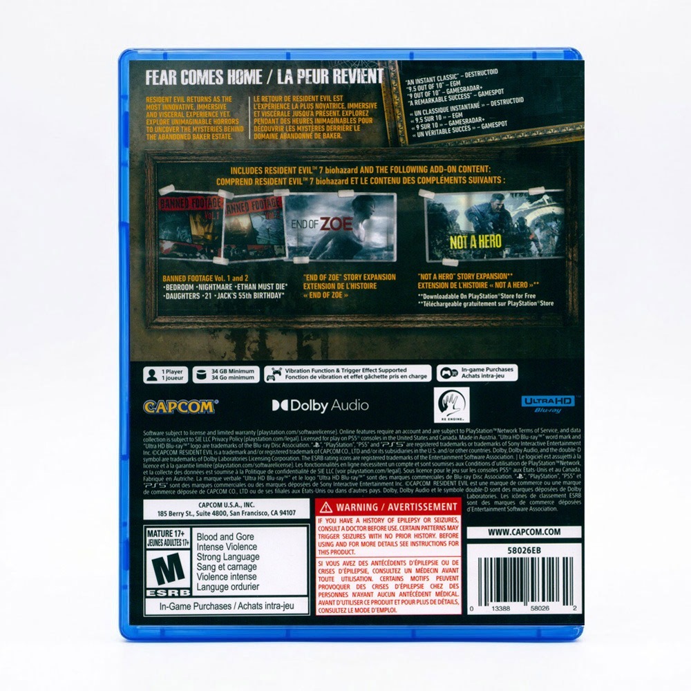 【一起玩】PS5 惡靈古堡 7 黃金版 重製版 中英日文版 Resident Evil 7 Biohazard-細節圖5