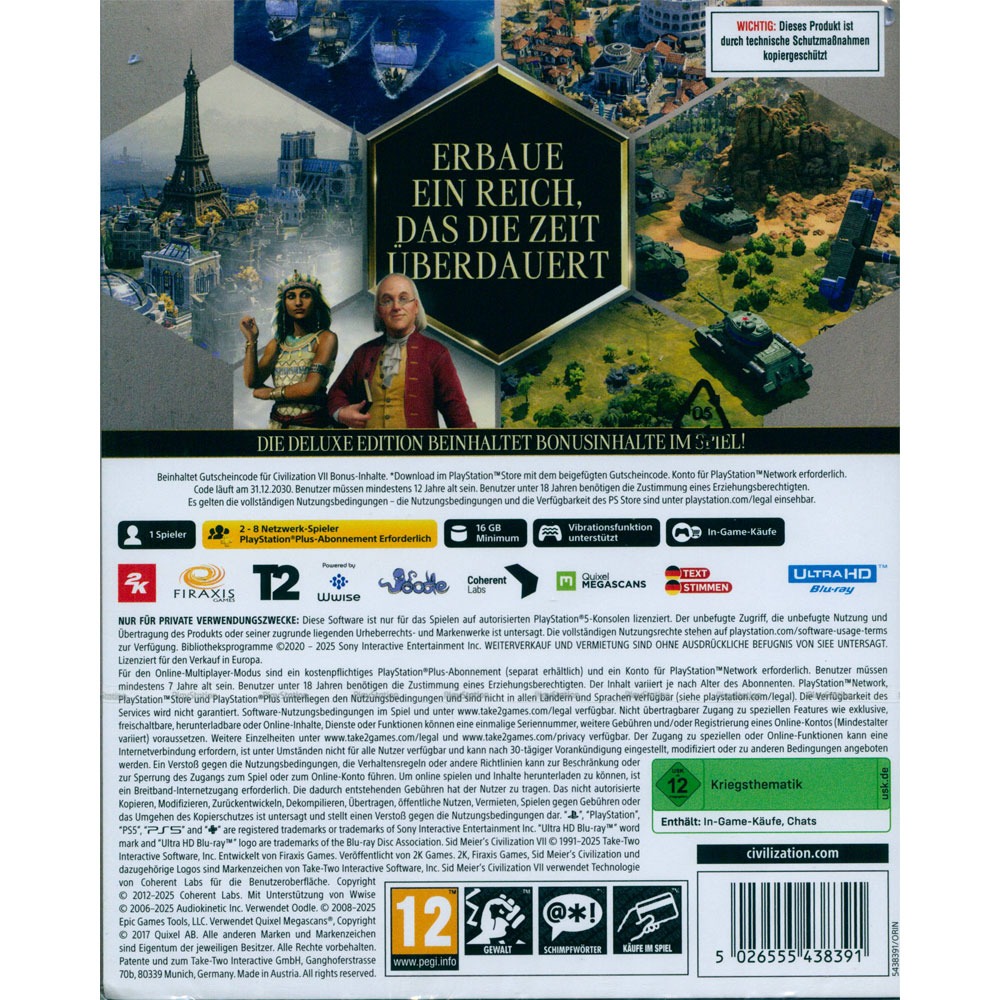 【一起玩】PS5 席德·梅爾的文明帝國7 豪華版 中英日文歐版 Civilization VII 文明帝國7 文明7-細節圖2