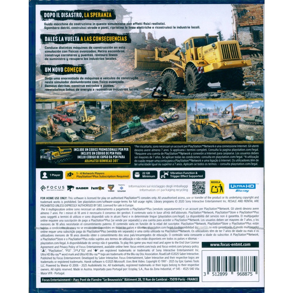 【一起玩】PS5 道路工藝 中英日文歐版 Roadcraft 道路修復模擬 災後重建模擬-細節圖3