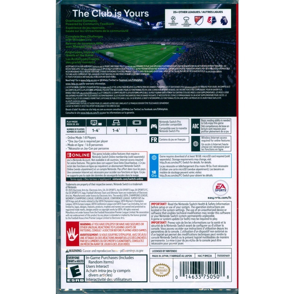 【一起玩】NS SWITCH FC26 國際足盟大賽 26 中文版 EA SPORTS FC 26 FIFA26-細節圖3