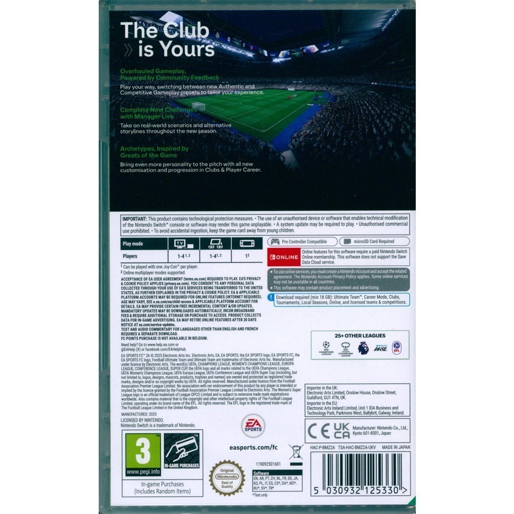 【一起玩】NS SWITCH FC26 國際足盟大賽 26 中文版 EA SPORTS FC 26 FIFA26-細節圖5