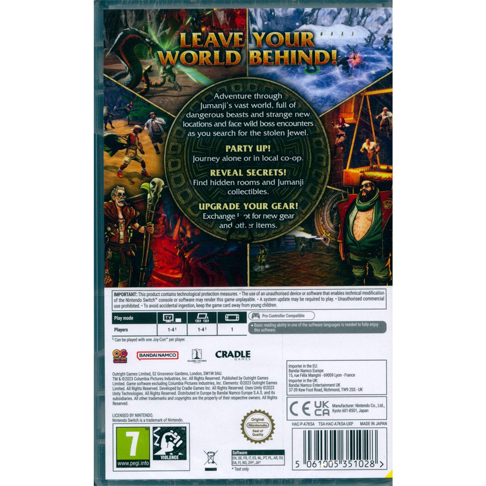 【一起玩】NS SWITCH 野蠻遊戲 野境探索 中英日文歐版 Jumanji Wild Adventure-細節圖2