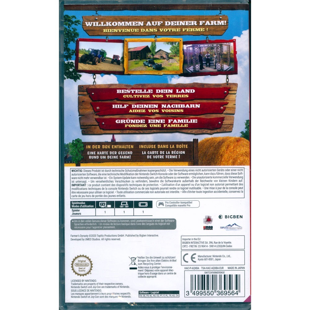 【一起玩】NS Switch 農夫王朝 中英日文歐版 Farmers Dynasty 模擬農夫-細節圖3