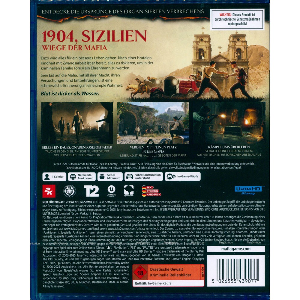 【一起玩】PS5 四海兄弟：故鄉 中英日文歐版 Mafia: The Old Country-細節圖3