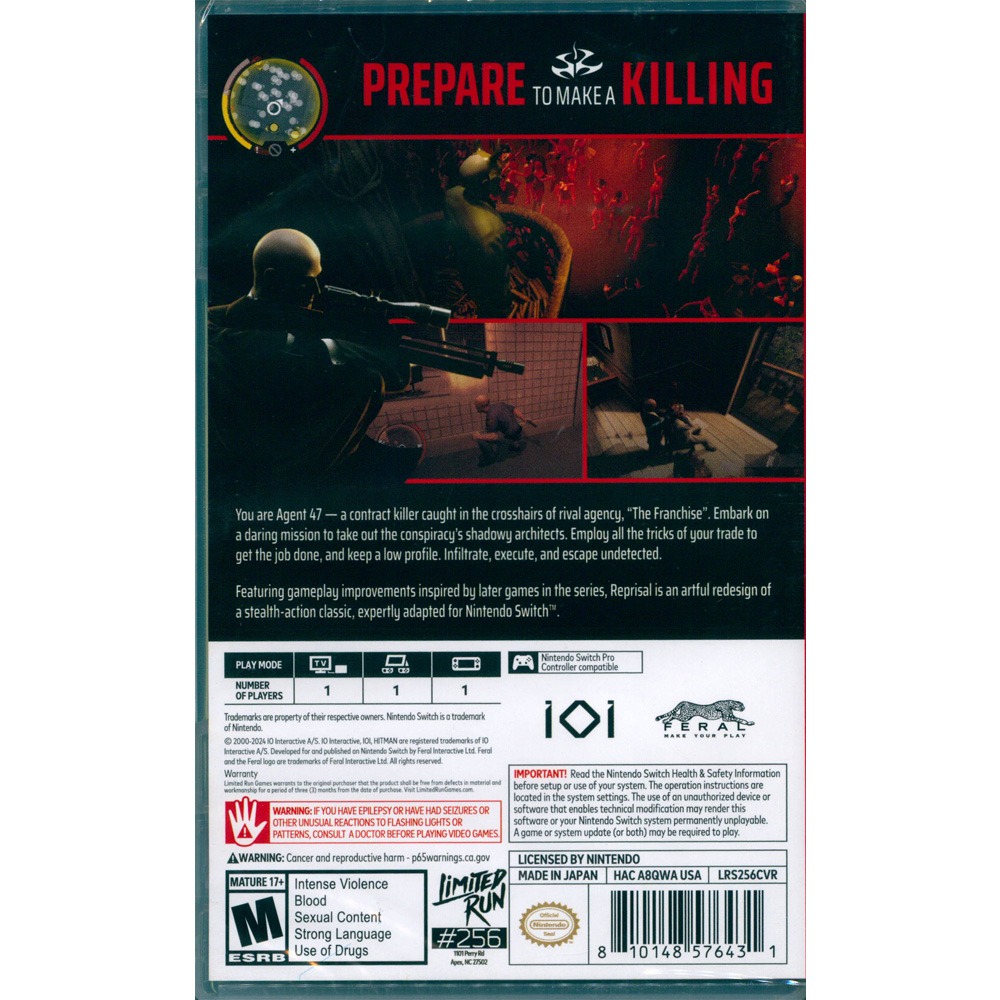 【一起玩】NS SWITCH 刺客任務：血錢交易 英日文美版 Hitman: Blood Money Reprisal-細節圖3