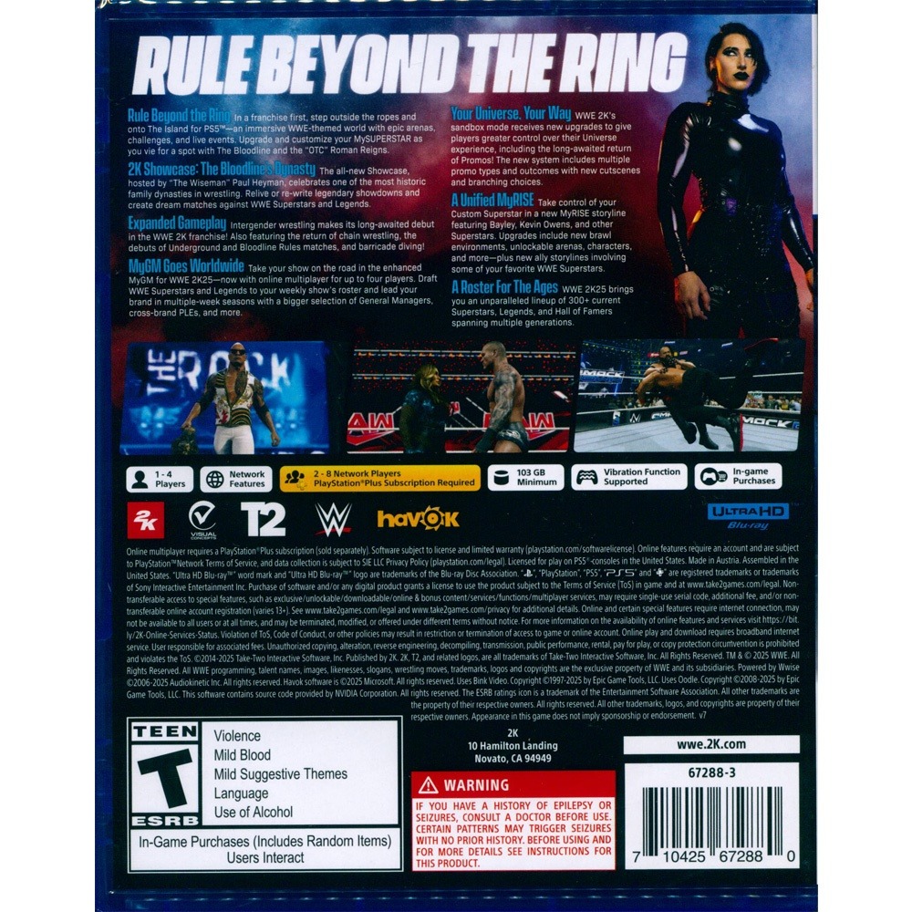 【一起玩】PS5 WWE 2K25 美國勁爆職業摔角 2025 英文美版 WWE 2K25-細節圖3