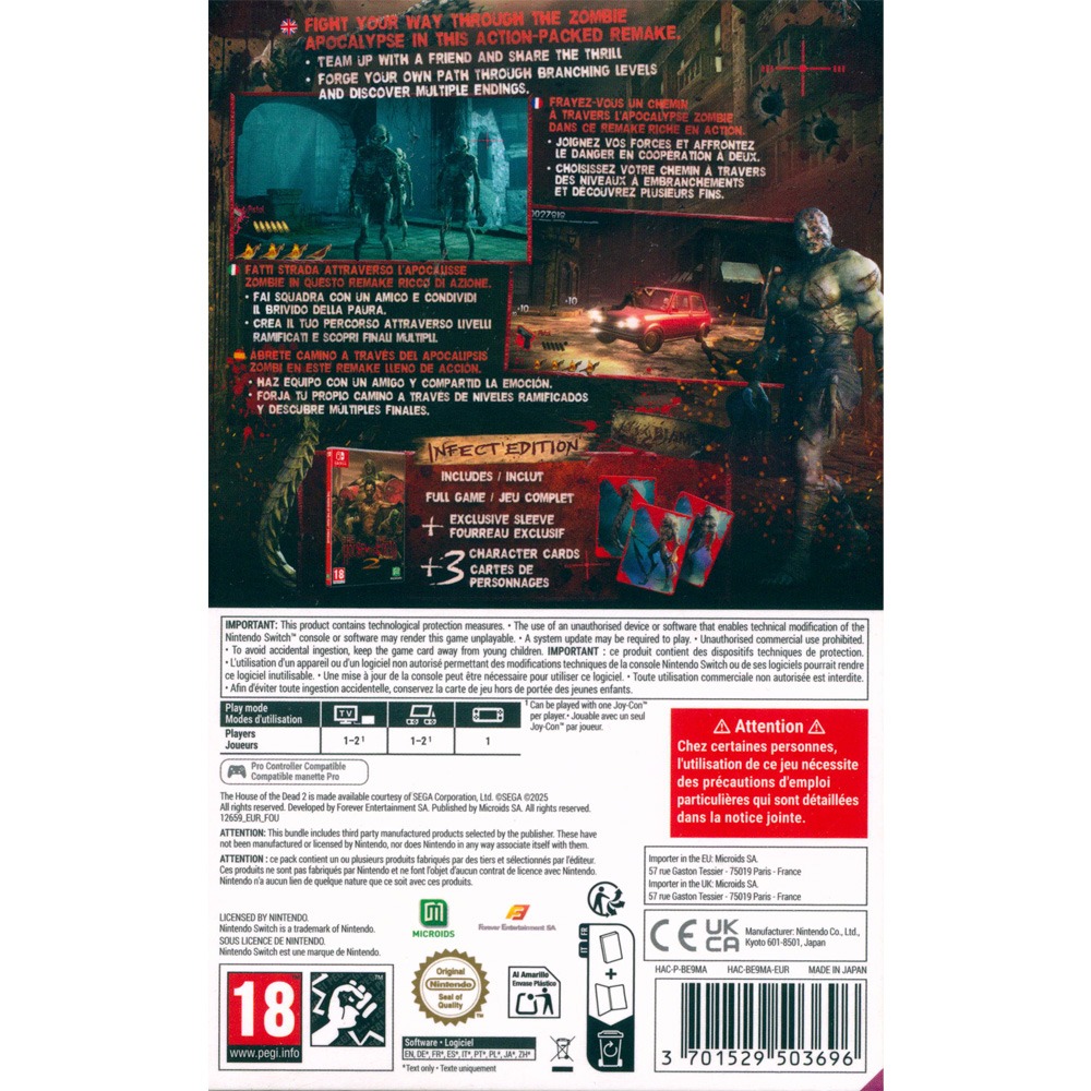 【一起玩】NS SWITCH 死亡鬼屋 2 重製版 感染版 中英文歐版 THE HOUSE OF THE DEAD 2-細節圖3