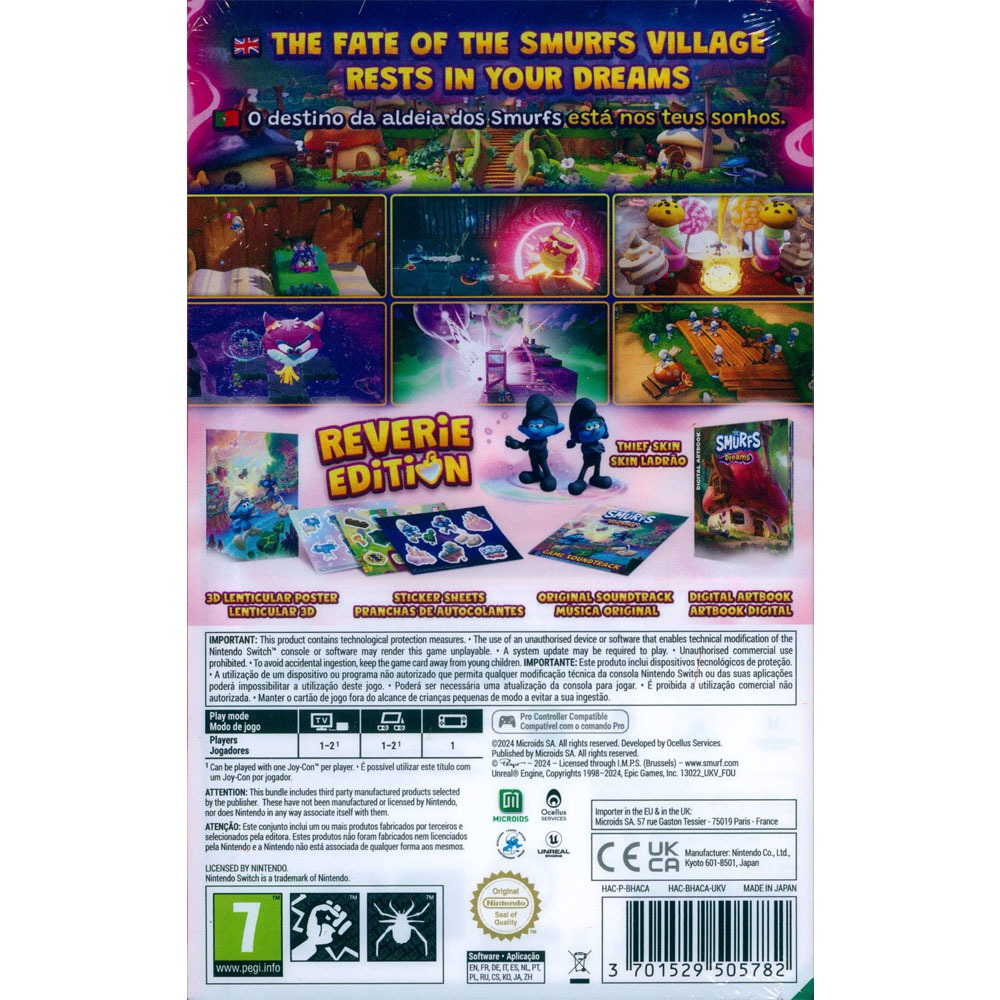 【一起玩】NS SWITCH 藍色小精靈：夢想 夢幻版 中英日文歐版 The Smurfs: Dreams-細節圖3