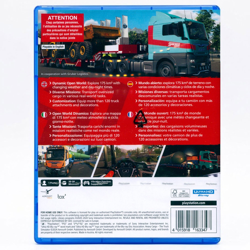 【一起玩】PS5 重型貨物卡車模擬器 中英日文歐版 Heavy Cargo The Truck Simulator-細節圖2