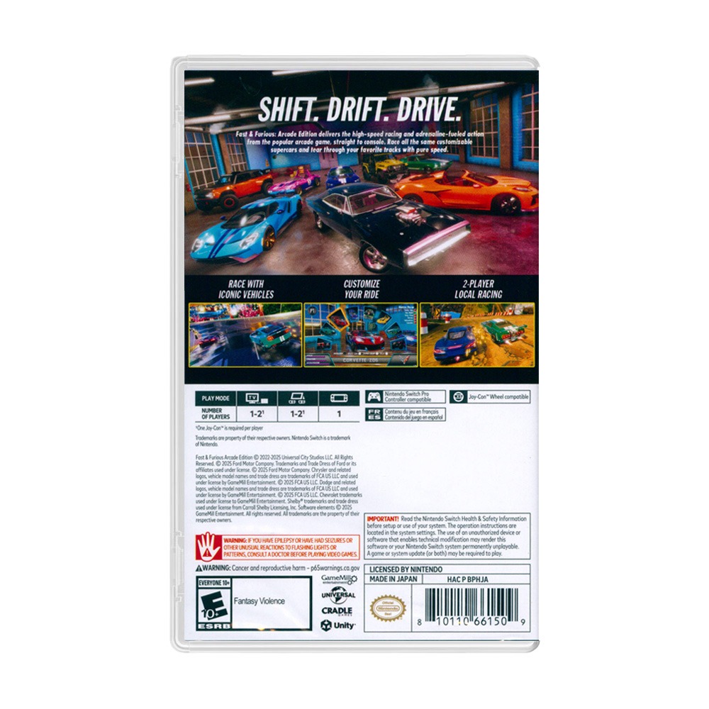 【一起玩】NS SWITCH 玩命關頭：街機版 中英日文美版 Fast & Furious: Arcade-細節圖3