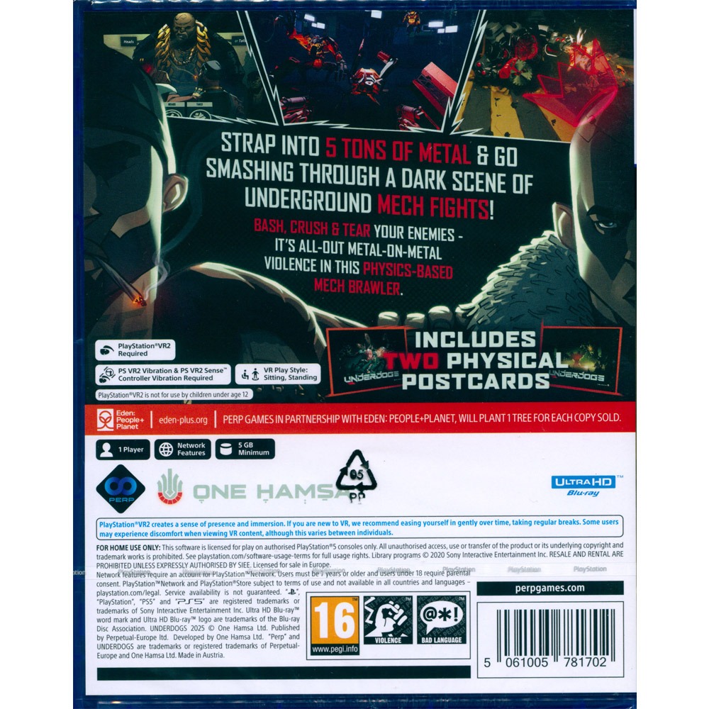 【一起玩】PS5 PSVR2 地下機甲鬥士 中英日文歐版 UNDERDOGS-細節圖3