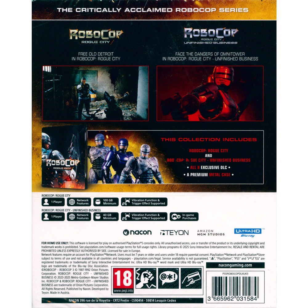 【一起玩】PS5 機器戰警：惡棍城市+暴戾都市 餘孽未清 合輯收藏版 中英日文歐版 Robocop: Rogue-細節圖3